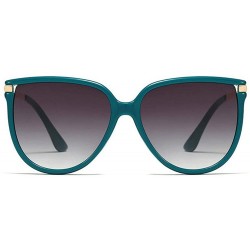 Square fashion big name unisex retro square frame brand designer ladies sunglasses - Green - CV18YE9H0LU $9.57