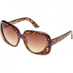 Oversized Mod Slope Style Ladies Retro Sunglasses - Shell - CH12K6WUQ6L $12.53