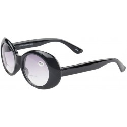 Wrap BIFOCAL Lenses Classic Vintage Sunglasses UV400 Bold Retro Oval Thick Frame Perspective Sunglasses For Men Women - C218Y...