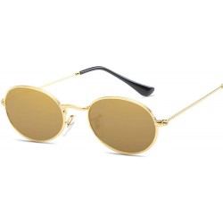 Goggle Stylish Sunglasses Metallic Round Frame Sunglasses Color Film Reflective Sunglasses Fashion Glasses - CC18TKL0LNO $18.88