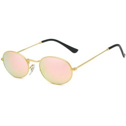 Goggle Stylish Sunglasses Metallic Round Frame Sunglasses Color Film Reflective Sunglasses Fashion Glasses - CC18TKL0LNO $11.64