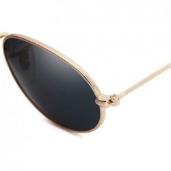 Goggle Stylish Sunglasses Metallic Round Frame Sunglasses Color Film Reflective Sunglasses Fashion Glasses - CC18TKL0LNO $11.64