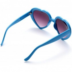 Oversized 6 Neon Colors Heart Shape Party Favors Sunglasses - Multi Packs - 6-pack Blue - CI182KCOA0X $12.51