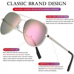 Round Polarized Aviator Sunglasses for Men Women Vintage Round Metal Sun Glasses 100% UV400 Protection - CX194LCTRRX $29.73