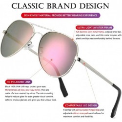 Round Polarized Aviator Sunglasses for Men Women Vintage Round Metal Sun Glasses 100% UV400 Protection - CX194LCTRRX $16.32