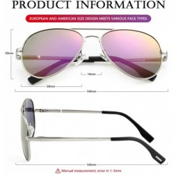 Round Polarized Aviator Sunglasses for Men Women Vintage Round Metal Sun Glasses 100% UV400 Protection - CX194LCTRRX $29.73