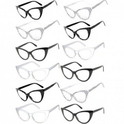 Cat Eye Cat Eye Sunglasses Vintage Clear Mix (12 Pack) - C7185G4G7LX $54.53