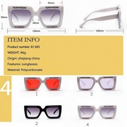 Rectangular Unisex Sunglasses Glasses Designer Fashion - Red - CM18AKTXECO $9.41