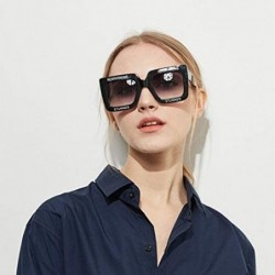 Rectangular Unisex Sunglasses Glasses Designer Fashion - Red - CM18AKTXECO $9.41