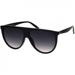 Oversized Womens Trendy Fashion Sunglasses Oversized Boyfriend Shades UV 400 - Black (Smoke) - CT18T76EI0L $21.08