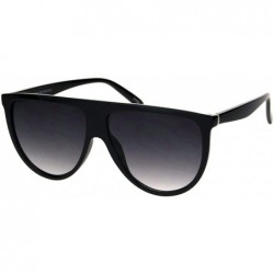 Oversized Womens Trendy Fashion Sunglasses Oversized Boyfriend Shades UV 400 - Black (Smoke) - CT18T76EI0L $14.15