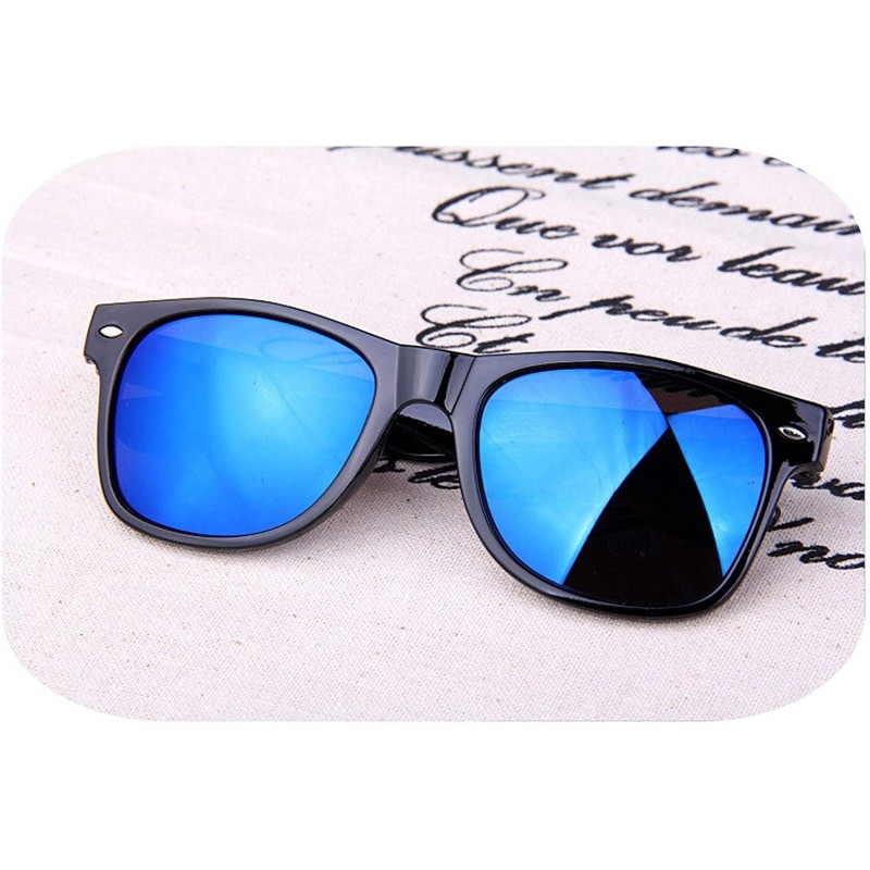 Oversized 2020 Brand New Vintage Sunglasses Women Girls Retro Black Frame Men Sun Glasses Female Oculos De Sol - Blue - C2197...