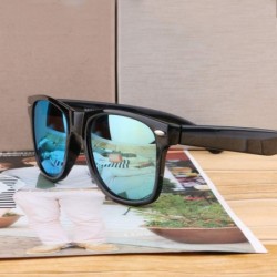 Oversized 2020 Brand New Vintage Sunglasses Women Girls Retro Black Frame Men Sun Glasses Female Oculos De Sol - Blue - C2197...