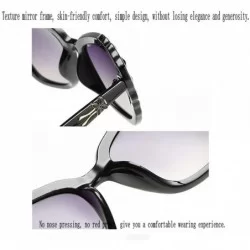 Goggle Butterfly-Knotted Sunglasses Women's Round-Faced Retro Sunglasses - Black - CC18XYSA05A $30.85