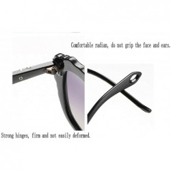 Goggle Butterfly-Knotted Sunglasses Women's Round-Faced Retro Sunglasses - Black - CC18XYSA05A $30.85
