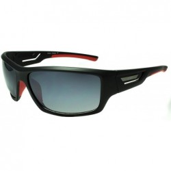 Wrap 7014 Sport Wrap Sunglasses - UV Protection - Black/Red - CG18O7MOYNQ $69.56
