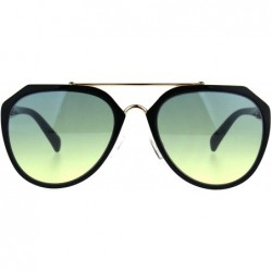 Aviator Retro Fashion Sunglasses Womens Designer Style Aviator Shades UV 400 - Black (Blue Yellow) - C8189WGOGY7 $13.02