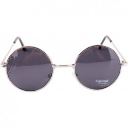 Goggle Retro Polarized Round Sunglasses for Men Vintage Shades Glasses Women Metal Farme Eyeglass - C818R6Y6ATH $19.59