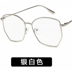 Round Women Sunglasses Retro Luxury Mirror Sun Glasses Yellow Vintage Metal Frame Butterfly Square - White - CN198ZZGL2O $36.23