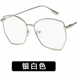 Round Women Sunglasses Retro Luxury Mirror Sun Glasses Yellow Vintage Metal Frame Butterfly Square - White - CN198ZZGL2O $62.35