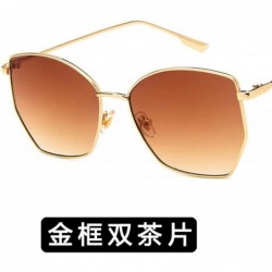 Round Women Sunglasses Retro Luxury Mirror Sun Glasses Yellow Vintage Metal Frame Butterfly Square - White - CN198ZZGL2O $36.23