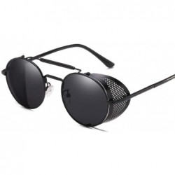 Rimless Retro Round Metal Sunglasses Men Women Glasses Shades UV Protection - 2-Gold-Gray - C0194OOKETK $20.29