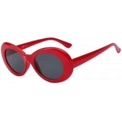 Sport Women Cateye UV400 Glasses Classic Retro Vintage Oval Sunglasses Eeywear - Red - CJ18C72GMW7 $8.93