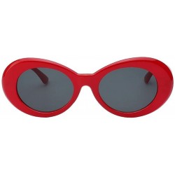 Sport Women Cateye UV400 Glasses Classic Retro Vintage Oval Sunglasses Eeywear - Red - CJ18C72GMW7 $8.93