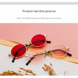 Round Steampunk Sunglasses for Women Metal Round Frame Eyewear UV400 - C1 - CE190DIQA98 $10.27