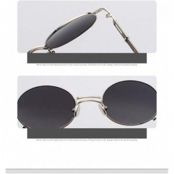 Round Steampunk Sunglasses for Women Metal Round Frame Eyewear UV400 - C1 - CE190DIQA98 $10.27