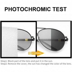 Aviator Photochromic Pilot Sunglasses for Men with Polarized Lens for Driving - UV400 Protection Reduce Glare - CR18Q7HMQZ4 $...