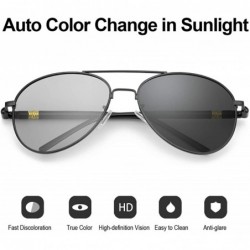 Aviator Photochromic Pilot Sunglasses for Men with Polarized Lens for Driving - UV400 Protection Reduce Glare - CR18Q7HMQZ4 $...