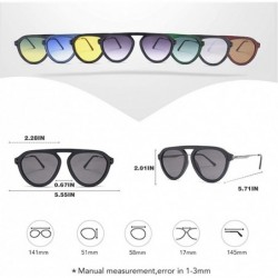 Oversized Oversized Cat Eye Sunglasses for Men and Women UV400 - C4 Black Clear Gray - CH1987ATRTK $14.15
