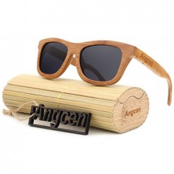 Goggle Ladies Sunglasses Women Polarized Retro Vintage Sun Glasses Men Wood Bamboo Sunglasses Designer Square Glasses - C118X...