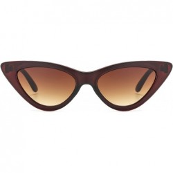 Cat Eye Vintage Cat Eye Hip Hop Fashion Mod Design Sharp Corner Rhinestone Sunglasses for Women - CE18G30L53I $13.21