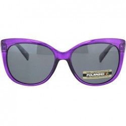 Butterfly Womens Polarized Lens Sunglasses Square Butterfly Frame Lace Design UV400 - Purple (Black) - CF194AMG3K5 $14.09