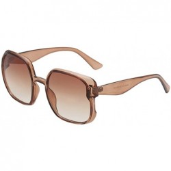 Square Unisex Polarized Protection Sunglasses Classic Vintage Fashion Full Frame Goggles Beach Outdoor Eyewear - D-7 - C11962...