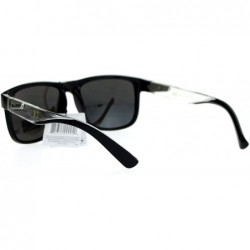 Square Sunglasses Square Frame Unisex Designer Fashion Sports Shades - Black Clear (Silver Mirror) - CM12O1RXJZO $8.58