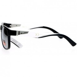 Square Sunglasses Square Frame Unisex Designer Fashion Sports Shades - Black Clear (Silver Mirror) - CM12O1RXJZO $8.58