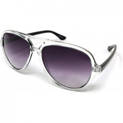 Square Unisex Womens & Mens Fashion Sunglasses 100% UV Protection - See Shapes & Colors - Clear Black - CO18H5MHSEL $20.12