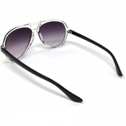 Square Unisex Womens & Mens Fashion Sunglasses 100% UV Protection - See Shapes & Colors - Clear Black - CO18H5MHSEL $20.12