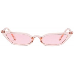 Wrap Unisex Fashion Eyewear Unique Sunglasses Small Frame Vintage Glasses - Pink - CQ1970GKN5S $12.19