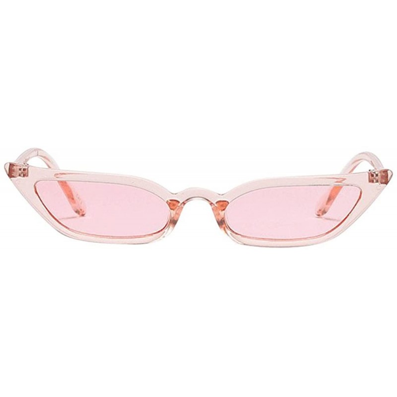 Wrap Unisex Fashion Eyewear Unique Sunglasses Small Frame Vintage Glasses - Pink - CQ1970GKN5S $12.19