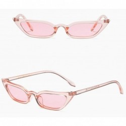 Wrap Unisex Fashion Eyewear Unique Sunglasses Small Frame Vintage Glasses - Pink - CQ1970GKN5S $22.39
