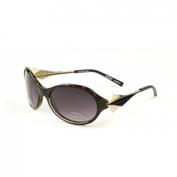 Oval Women's New Day Semi-Oval Sunglasses 60mm Black Gilded - CM12DJUKC7Z $51.82