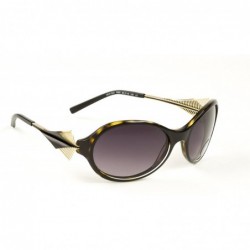 Oval Women's New Day Semi-Oval Sunglasses 60mm Black Gilded - CM12DJUKC7Z $51.82