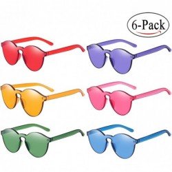 Goggle One Piece Rimless Sunglasses Transparent Candy Color Tinted Eyewear - - C718RD703GU $15.18