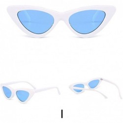 Cat Eye Retro Narrow Cat Eye Sunglasses Narrow Cateye Sun Glasses for Women - I - CZ19024I2IT $7.09