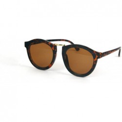 Wayfarer Women Retro Round Wayfarer Sunglasses P2059CL - Tortoise-brown Lens - CI11BOTRCOF $17.80