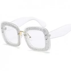Square Fashion Oversized Square Women Sunglasses Brand Design Female Sun Glasses 1 - 5 - CD18XNGWGLC $18.85